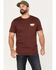 Brixton Men's Linwood Logo Graphic T-Shirt, Burgundy, hi-res