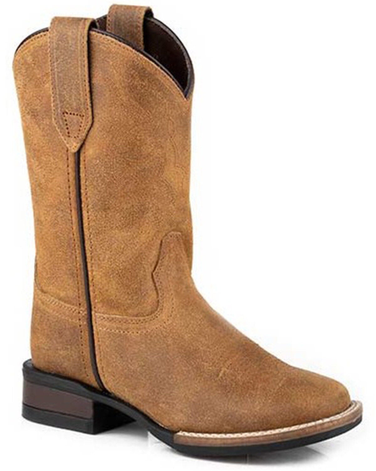 Roper Little Boys' Monterey Western Boots - Square Toe, Tan, hi-res