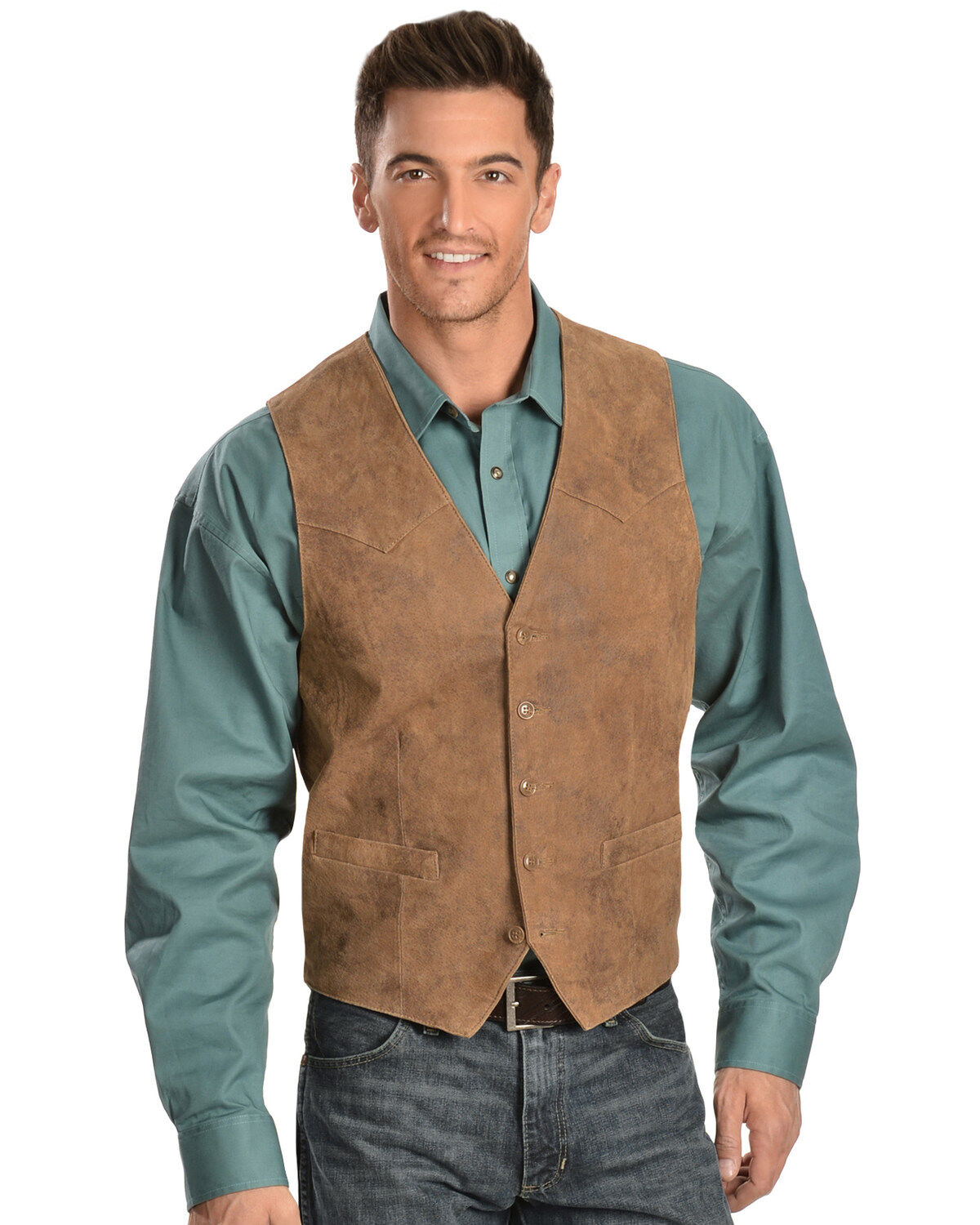 Image #2 - Scully Lamb Leather Western Vest, , hi-res