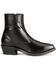 Image #2 - Old West Men's Zipper Western Ankle Boots - Round Toe, Black, hi-res