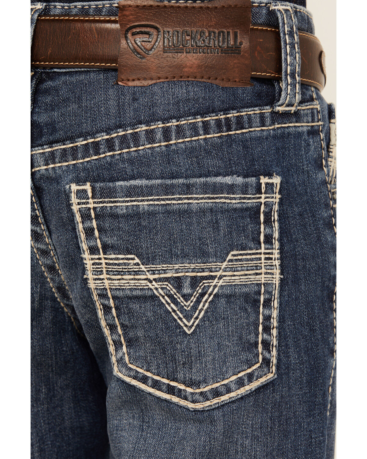 Product Name:  Rock & Roll Denim Boys' Embroidered Bootcut Stretch Denim Jeans