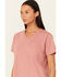 Image #2 - Ariat Women's Rebar Cotton Strong Short Sleeve Work Tee, Red, hi-res