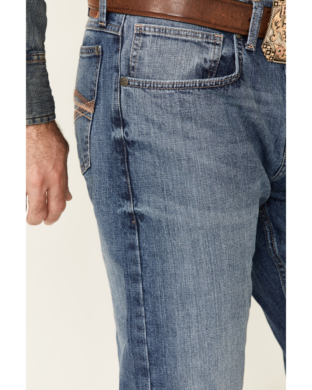 Image #3 - Wrangler 20X Men's Pickett Vintage Stretch Slim Bootcut Jeans , , hi-res
