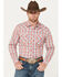 Image #1 - Wrangler Men's Plaid Print Long Sleeve Pearl Snap Western Shirt, , hi-res