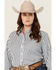 Image #2 - Ariat Women's Kirby Striped Print Long Sleeve Button-Down Stretch Western Shirt - Plus, Blue, hi-res
