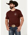 Howitzer Men's Eagle Bell Short Sleeve Graphic T-Shirt, Burgundy, hi-res