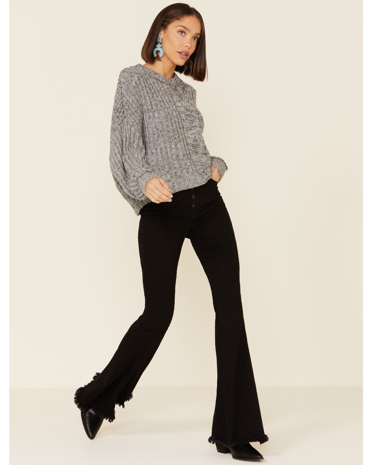 Free people on your side pullover sweater Sale