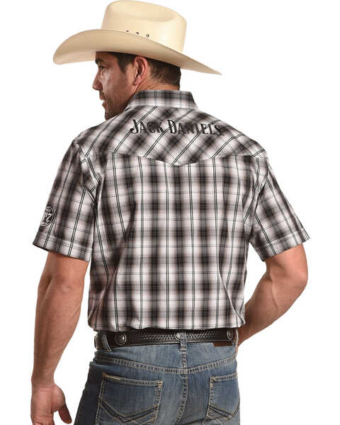 Image #3 - Jack Daniel's Men's Embroidered Logo Plaid Short Sleeve Western Shirt , , hi-res