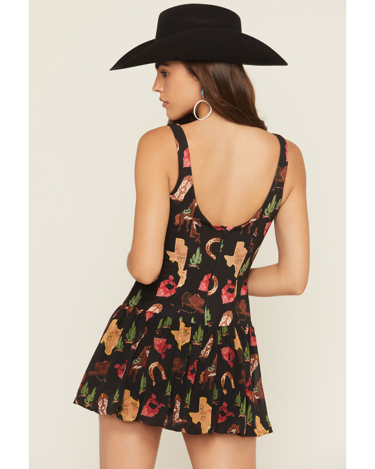 Product Name:  Show Me Your Mumu Women's Texas Hold Em Printed Malro Sleeveless Mini Dress
