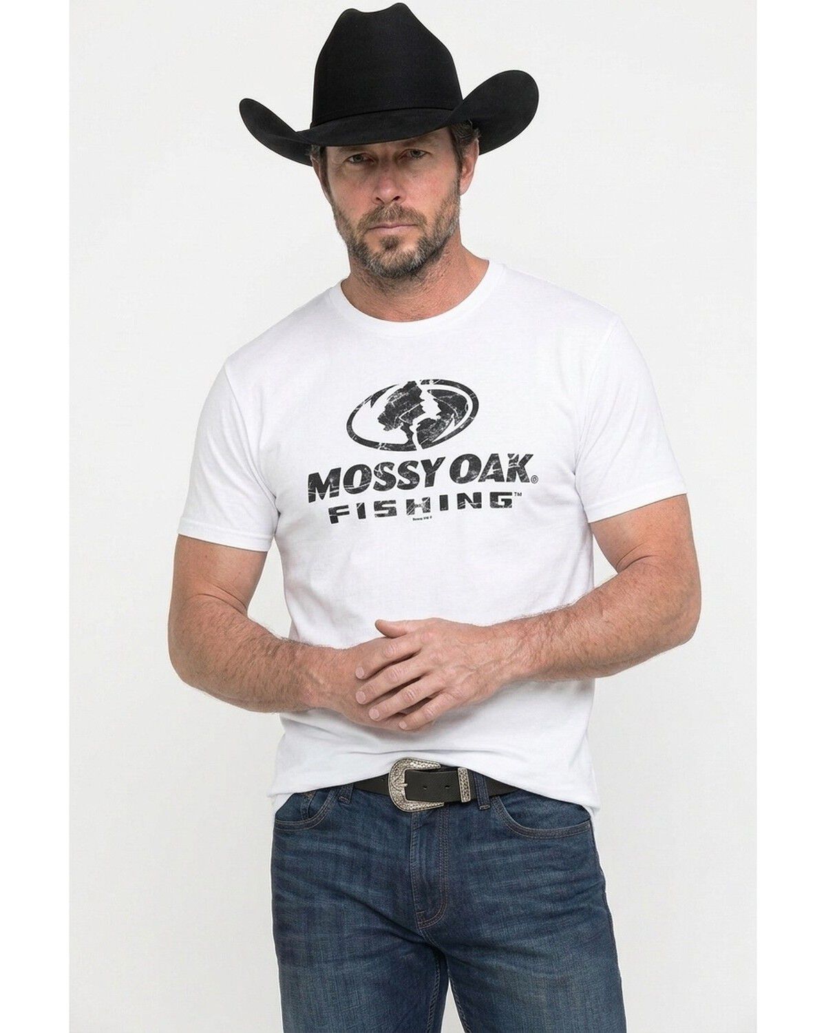 Mossy Oak Men's Logo Short Sleeve Graphic T-Shirt, White, hi-res