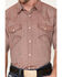 Image #3 - Cody James Men's Flock Solid Pearl Snap Western Shirt, Burgundy, hi-res