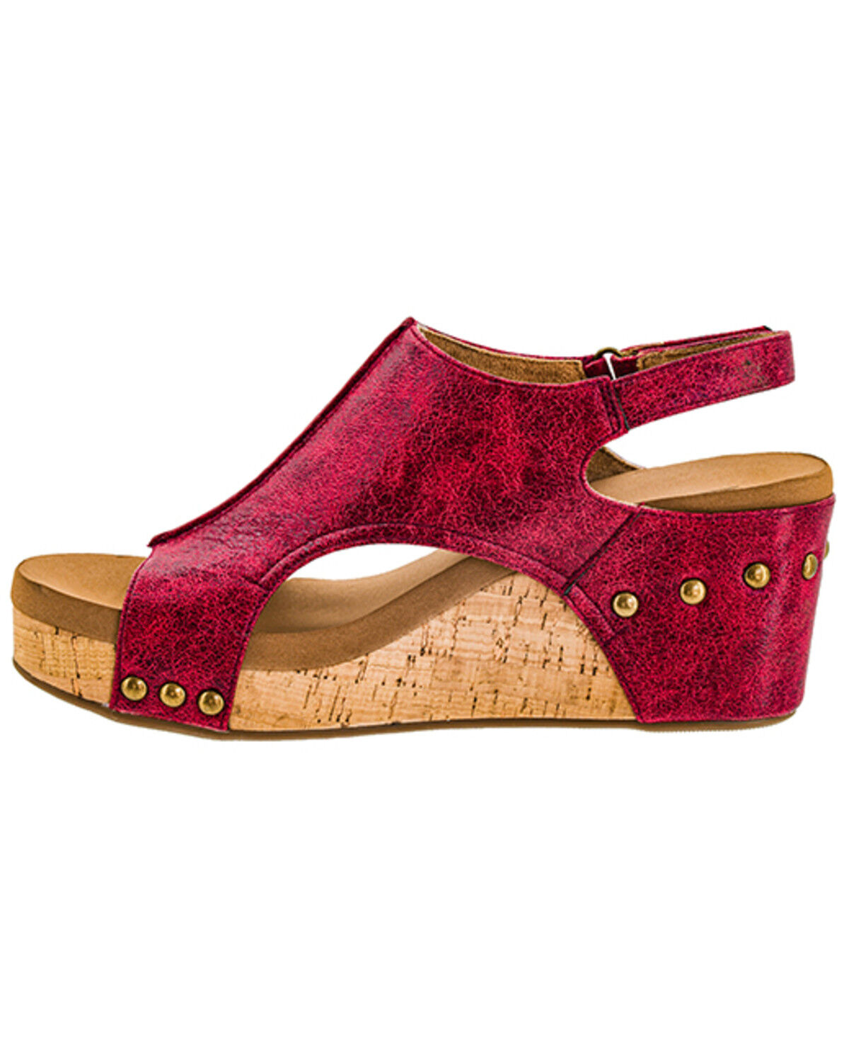 Image #3 - Corkys Women's Carley Sandals, Red, hi-res