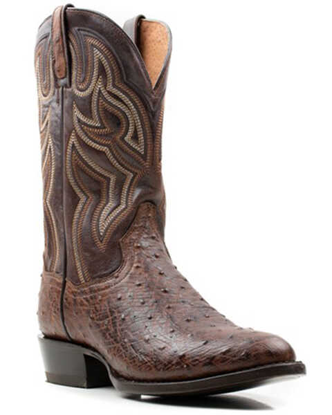 Dan Post Women's 12" Hand Quill French Exotic Western Boots, Rust Copper, hi-res