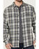 Brothers & Sons Men's Plaid Long Sleeve Button Down Western Shirt , Charcoal, hi-res