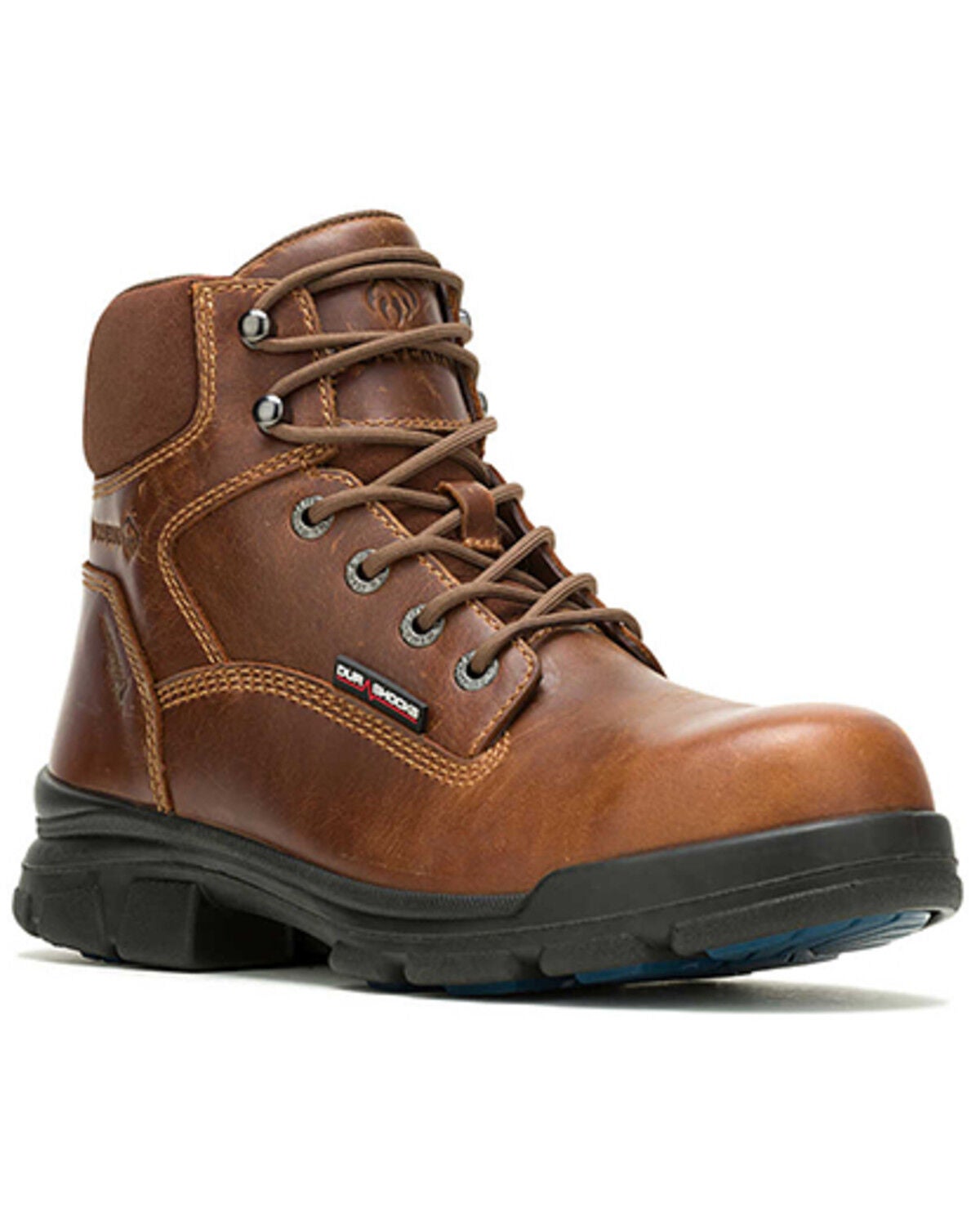 Wolverine Men's Durashocks Icon Waterproof Work Boots - Soft Toe, Tan, hi-res