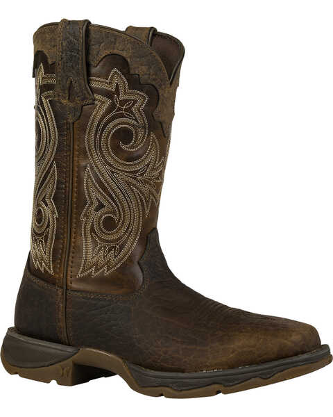 Image #1 - Durango Women's Flirtatious Steel Toe Western Boots, Brown, hi-res