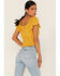 Image #4 - Patrons of Peace Women's Hyland Knit Top, Mustard, hi-res