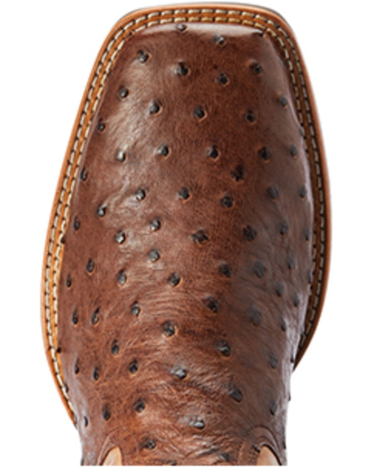 Image #4 - Ariat Men's Dagger Full-Quill Ostrich Exotic Western Boots - Broad Square Toe, Brown, hi-res