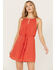 Image #1 - Idyllwind Women's Gladiolus Metallic Slip Tie Front Mini Dress, Caramel, hi-res