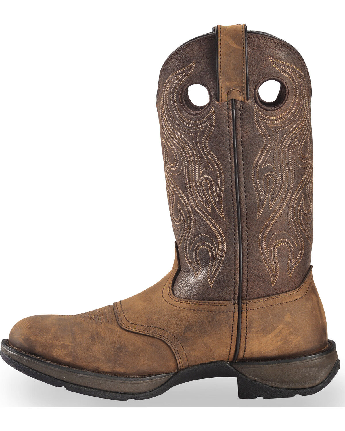 Image #9 - Durango Men's Rebel Saddle Western Boots, Bark, hi-res