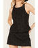 Image #3 - Cleo + Wolf Women's Polka Dot Denim Sleeveless Peplum Top, Black, hi-res