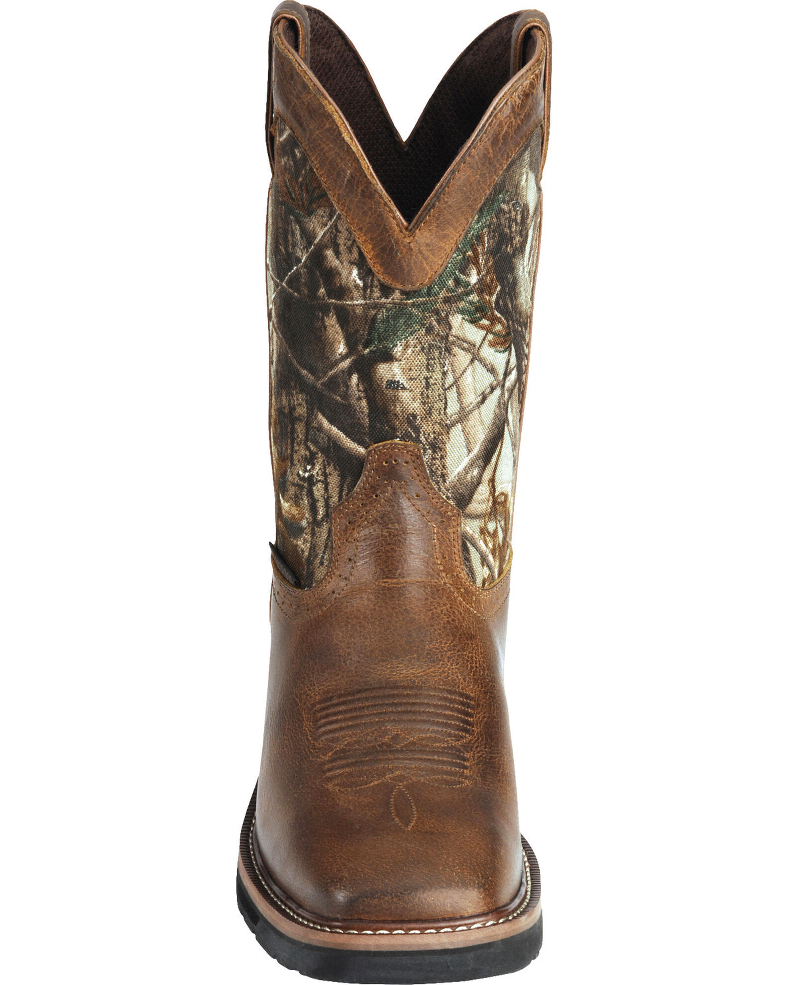Camo work boots steel toe top