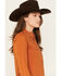 Image #2 - Shyanne Women's Long Sleeve Snap Vented Riding Shirt, Caramel, hi-res