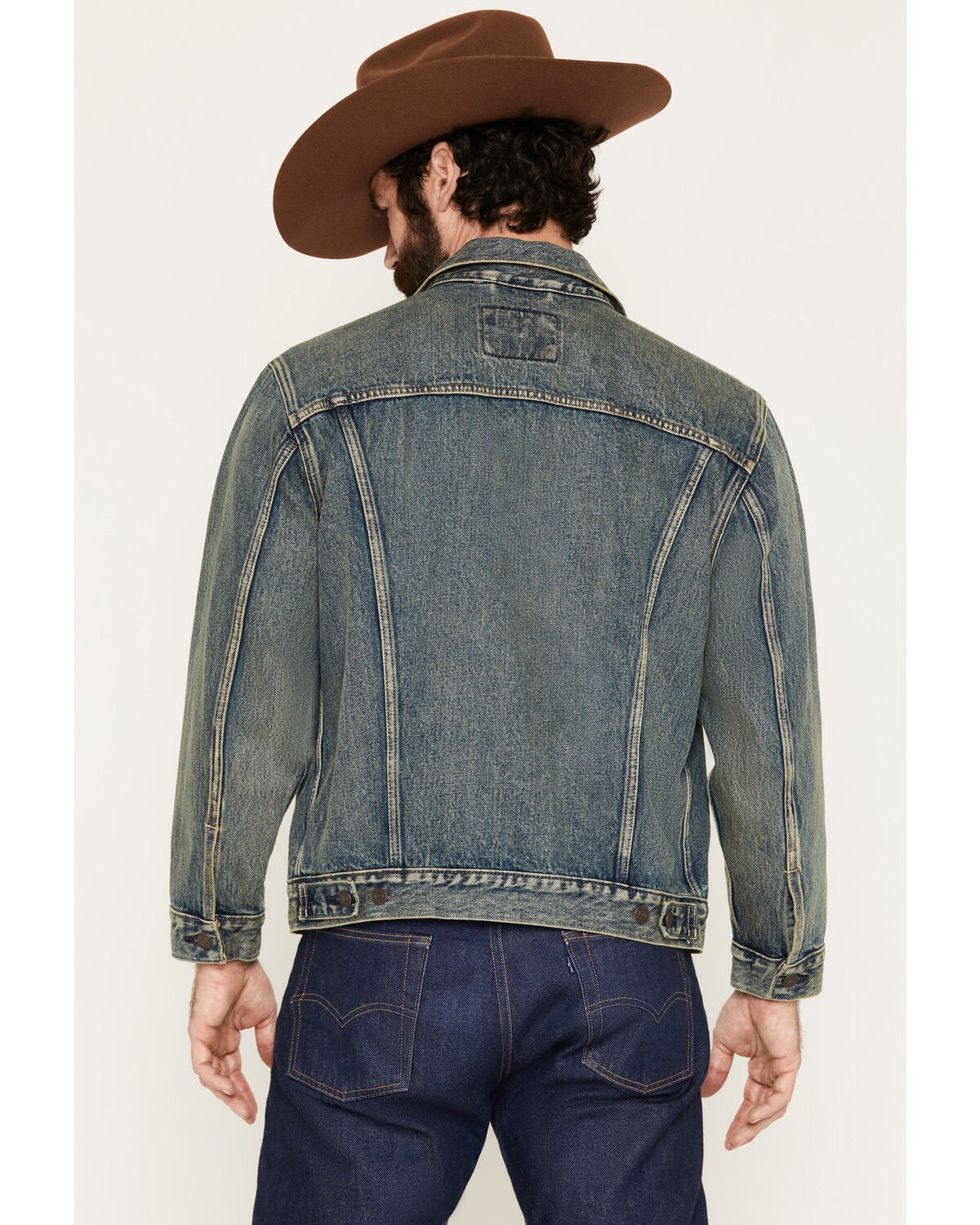 Image #4 - Levi's Men's Time Well Spent Medium Wash Relaxed Fit Trucker Jacket, Medium Wash, hi-res