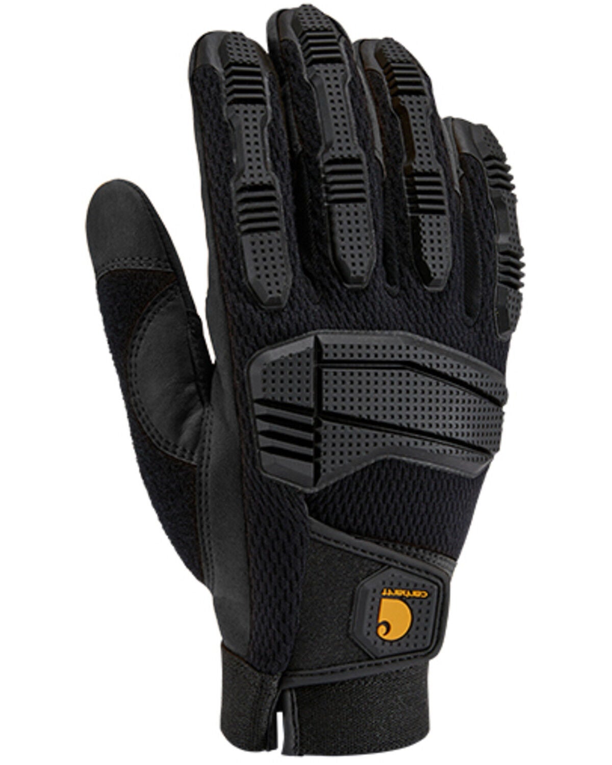 Image #1 - Carhartt High Dexterity Protective Knuckle Guard Gloves, Black, hi-res