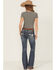 Image #3 - Stetson Women's 816 Fit White "S" Stitch Bootcut Jeans, Denim, hi-res
