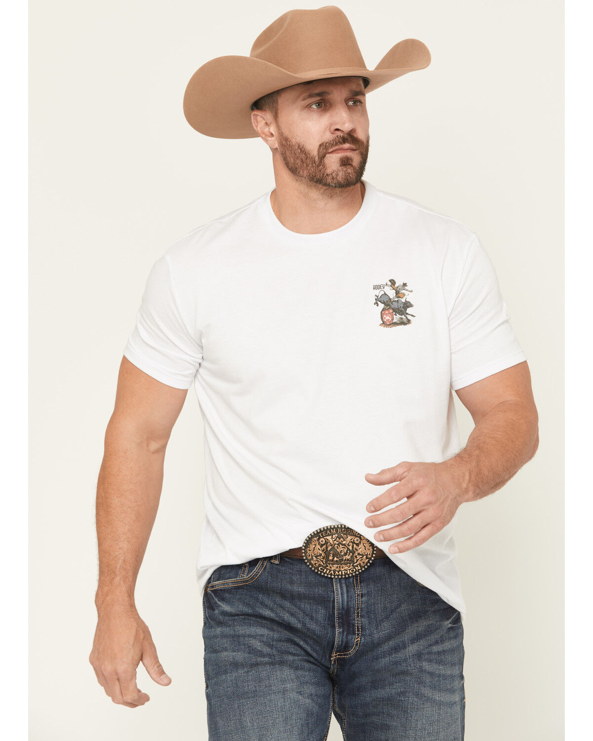 Image #2 - Hooey Men's Prison Rodeo Short Sleeve Graphic T-Shirt, White, hi-res