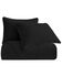 HiEnd Accents Black Stonewashed Cotton & Velvet 3-Piece Full/Queen Quilt Set , Black, hi-res
