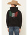 Image #1 - Ariat Boys' Boot Barn Exclusive Mexico Flag Sugar Graphic Hooded Sweatshirt, Black, hi-res