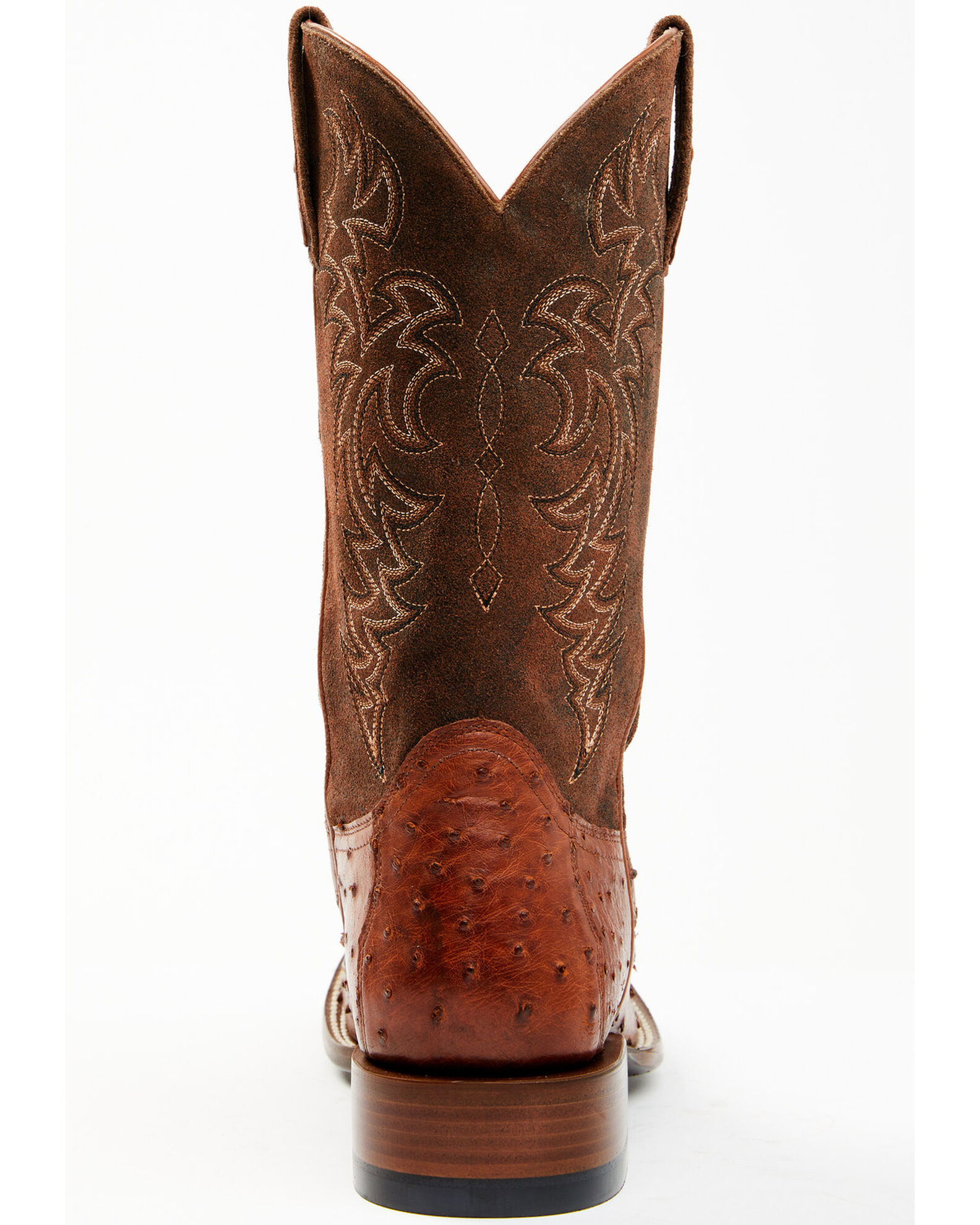 Image #5 - Cody James Men's Brandy Genuine Ostrich Exotic Western Boots - Broad Square Toe, Red, hi-res