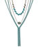 Image #1 - Lainey Wilson Women's 3 Row Stone Necklace, Turquoise, hi-res