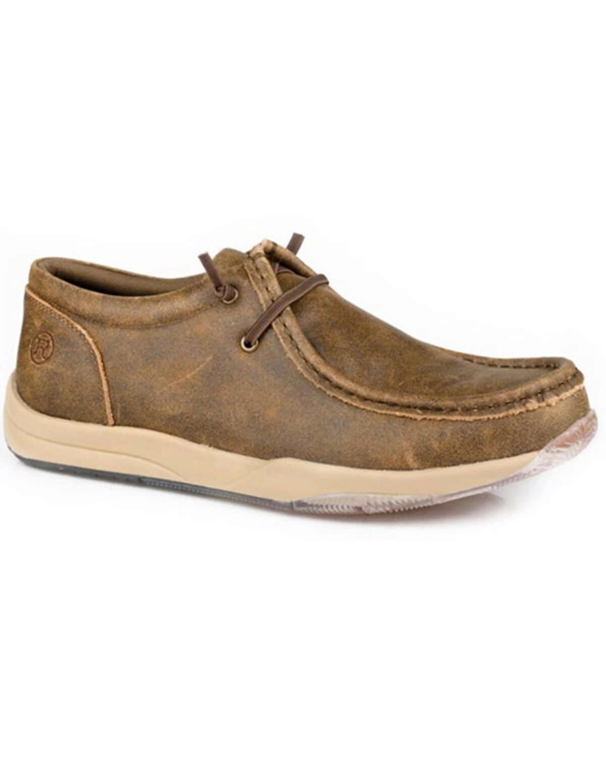 Roper Men's Clearcut Low Casual Shoes - Moc Toe, Tan, hi-res