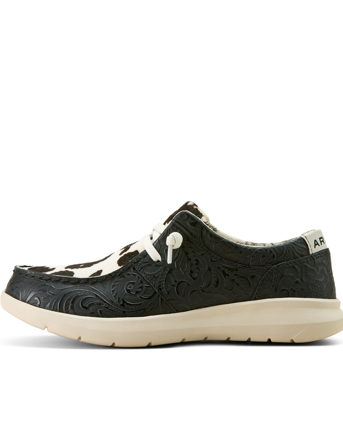 Image #4 - Ariat Women's Hair-On Tooled Hilo Casual Shoes - Moc Toe, Black, hi-res