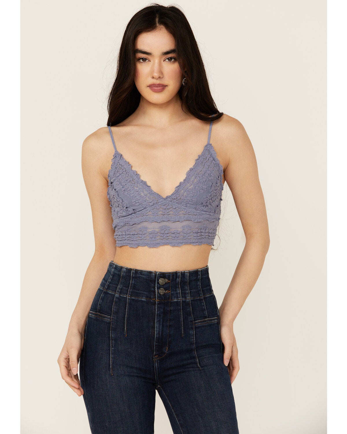 Free People Women's Amina Bralette, Blue, hi-res