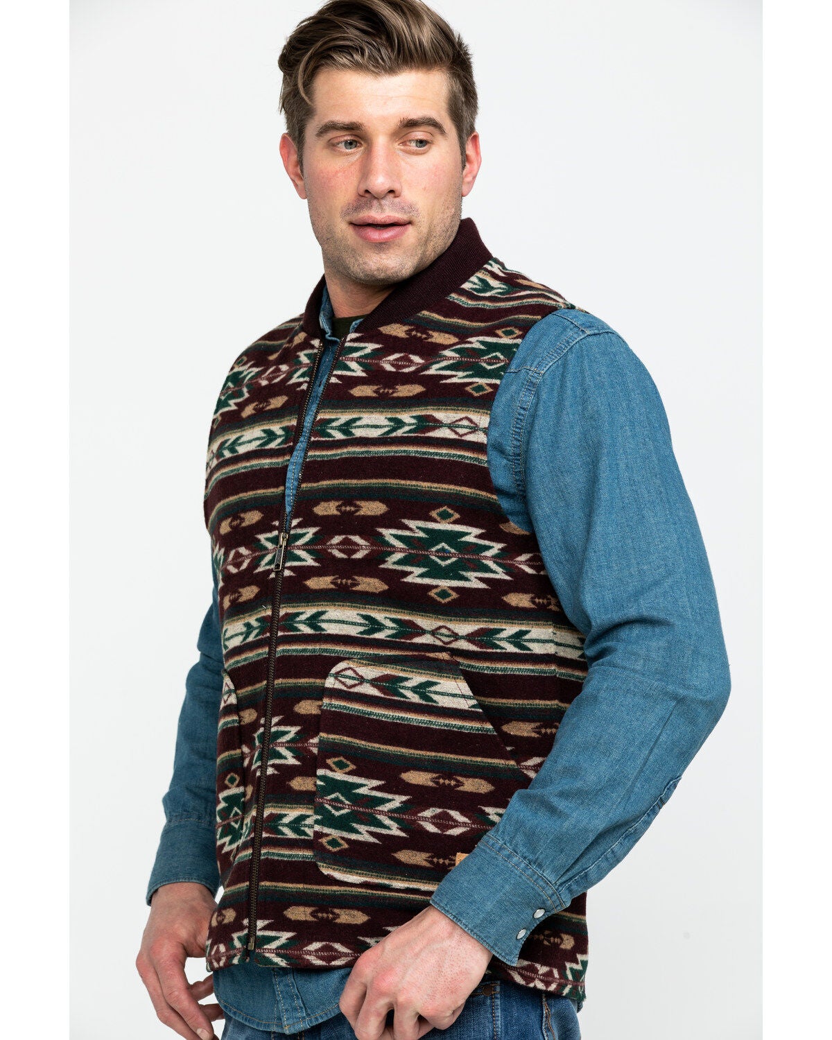 Powder River Outfitters Men's Southwestern Jacquard Vest