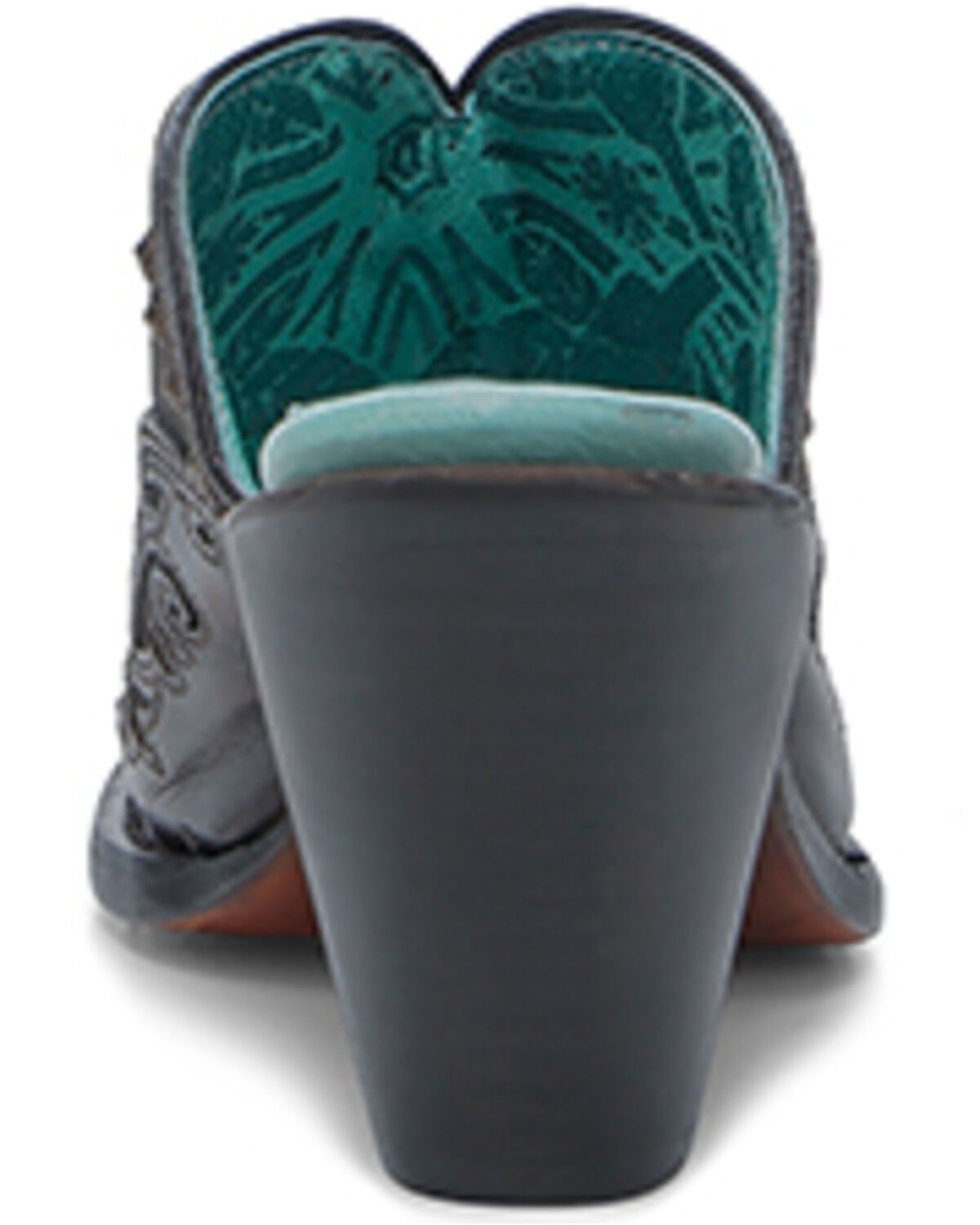 Image #4 - Corral Women's Inlay and Embroidered Mules, Blue, hi-res