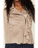 Image #3 - Shyanne Women's Ruffle Faux Suede Moto Jacket, , hi-res