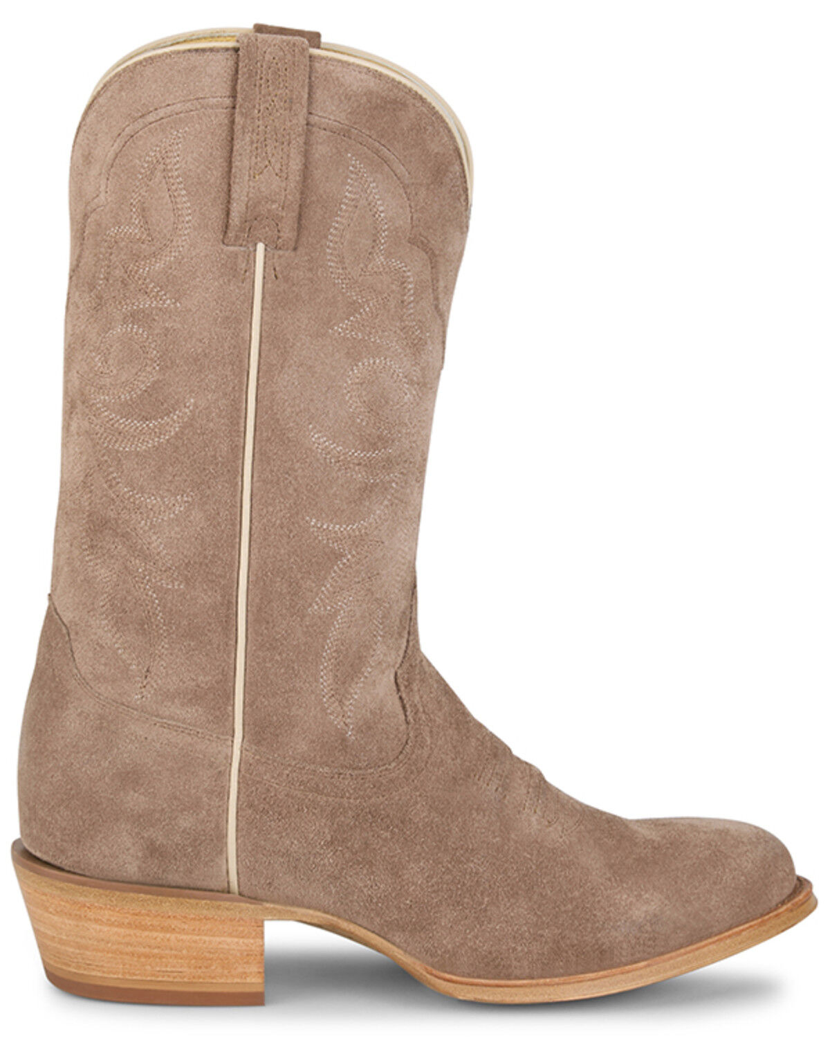 Image #2 - Tony Lama Men's Plano Suede Western Boots - Round Toe, Taupe, hi-res