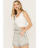 Image #2 - Free People Women's Light Wash Denim Novelty Ziggy Shortalls, Light Wash, hi-res