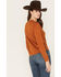 Image #4 - RANK 45® Women's Logo Graphic Long Sleeve Tee, Pecan, hi-res