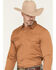 Image #2 - Cody James Men's Treadstone Solid Long Sleeve Snap Western Shirt, Camel, hi-res