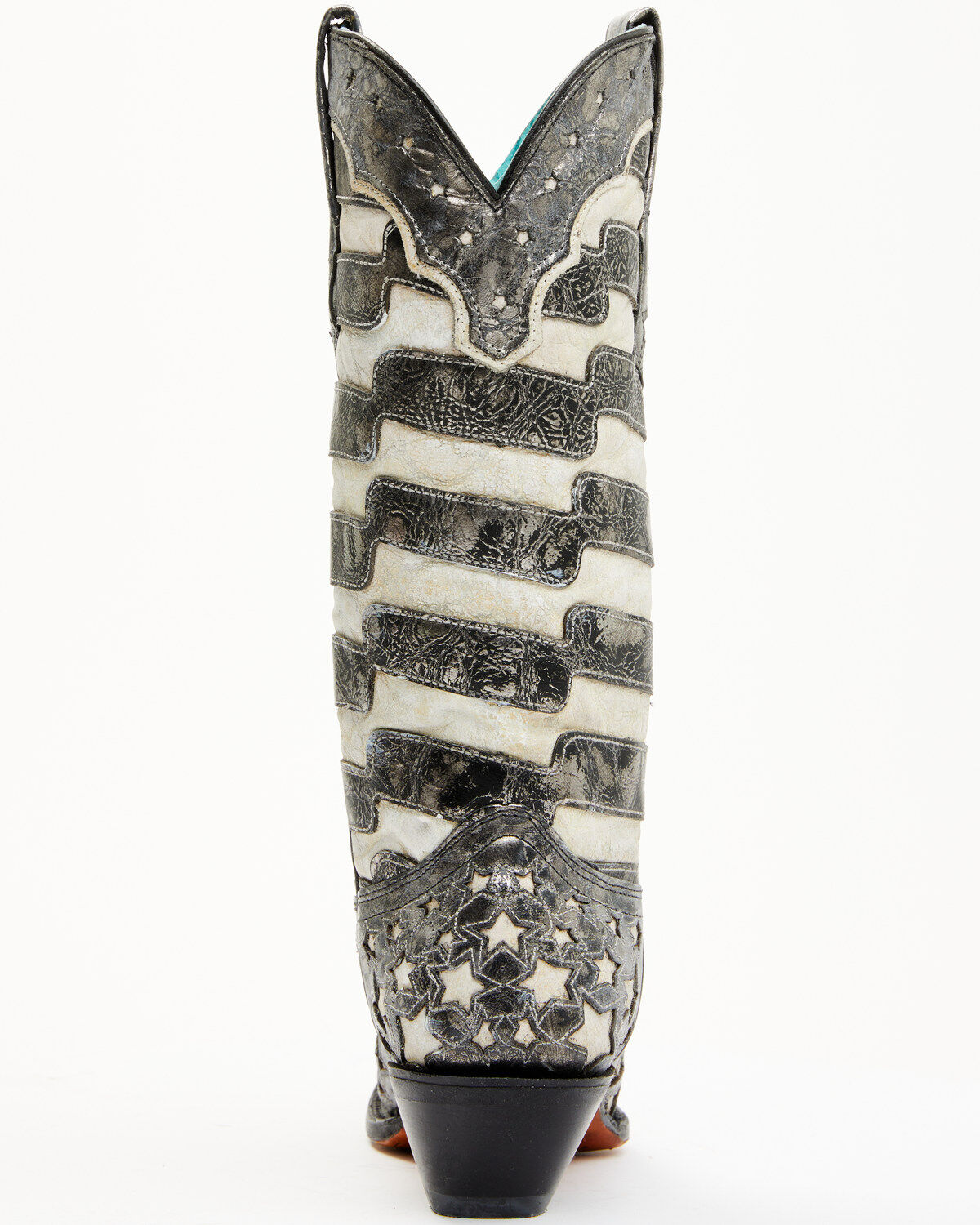 Image #6 - Corral Women's Stars and Stripes Blacklight Western Boots - Snip Toe, Black, hi-res