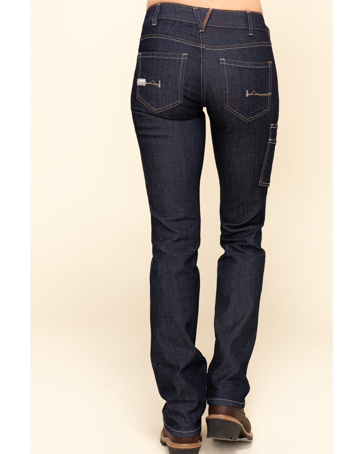 Image #1 - Ariat Women's Rebar Mid Rise Durastretch Raven Rinse Work Straight Jeanss, , hi-res