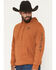 Image #2 - Ariat Men's Logo Graphic Hooded Sweatshirt, Rust Copper, hi-res