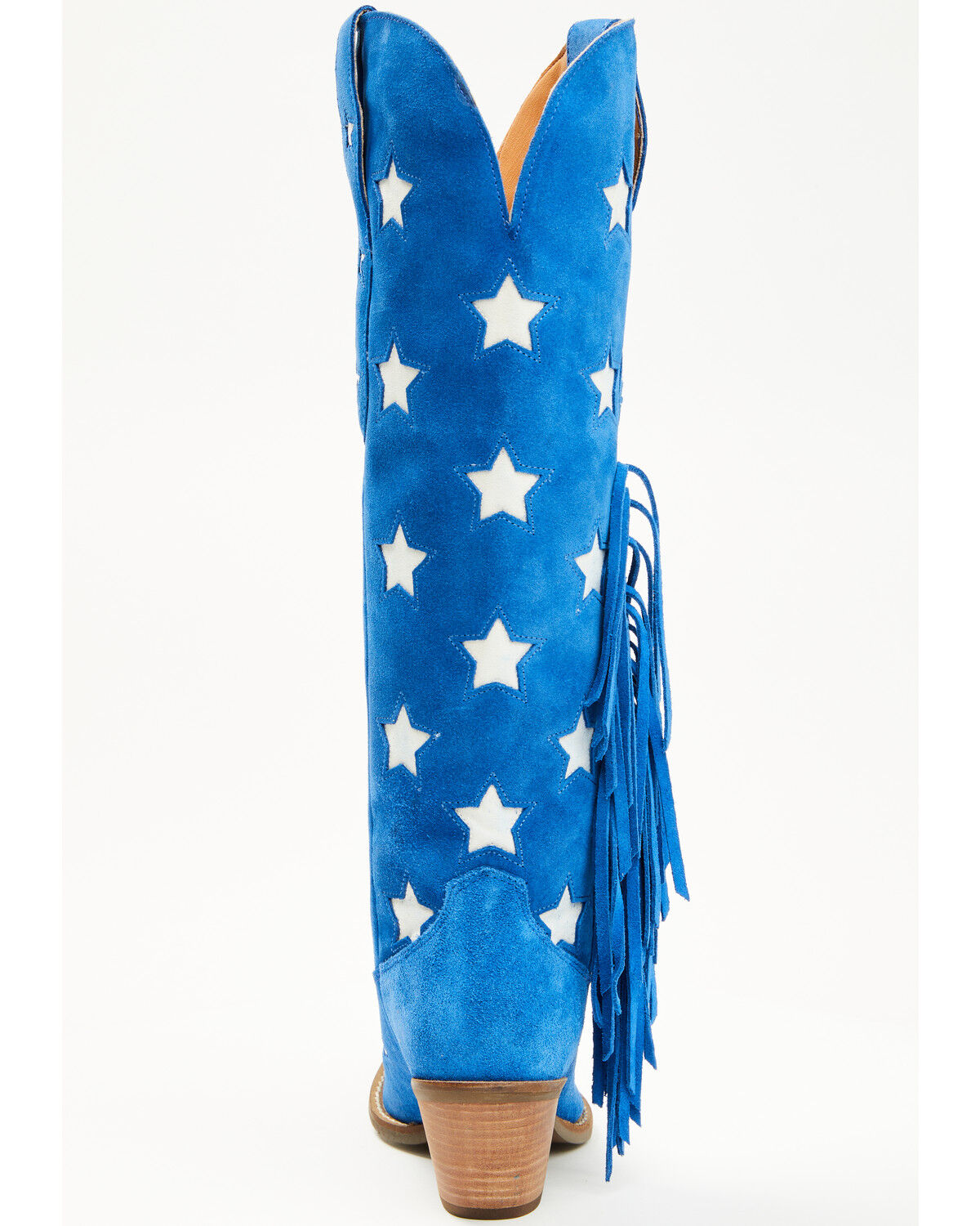 Image #5 - Dingo Women's Super Star Tall Suede Western Boots - Snip Toe, Blue, hi-res