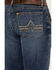 Image #4 - Rock 47 By Wrangler Cornflower Medium Dark Wash Stretch Slim Straight Jeans, Dark Medium Wash, hi-res